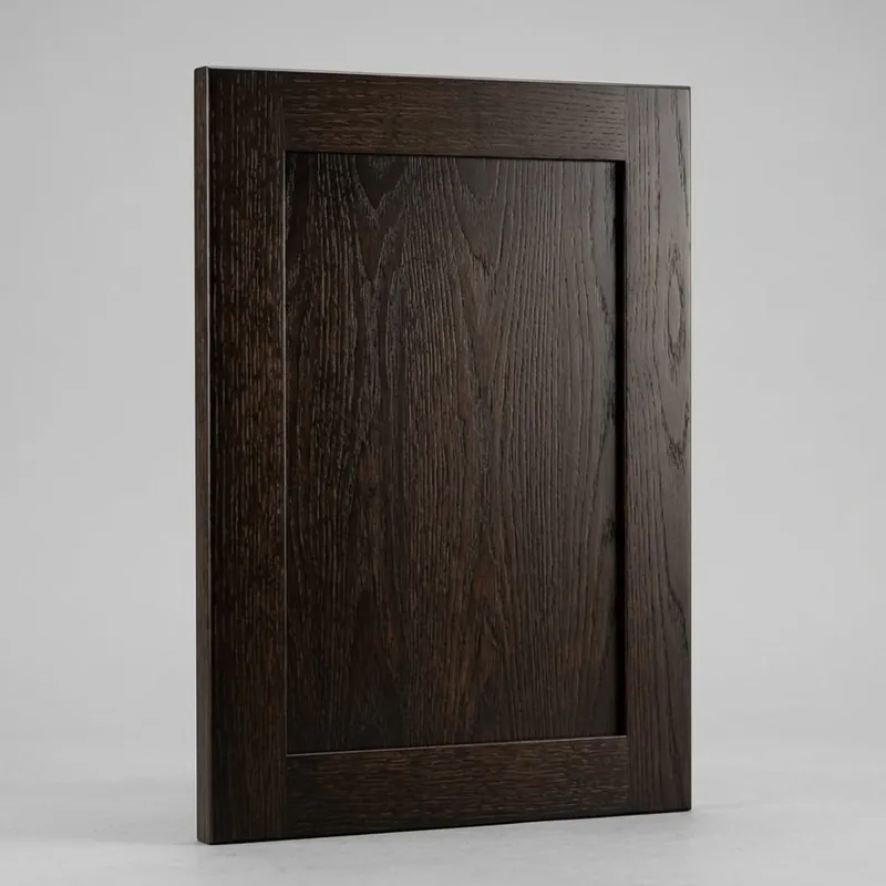 Espresso dark wood cabinet door sample