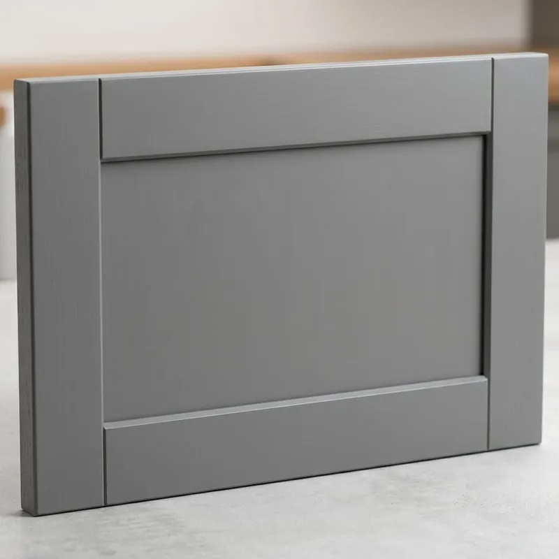 Modern gray shaker cabinet door sample