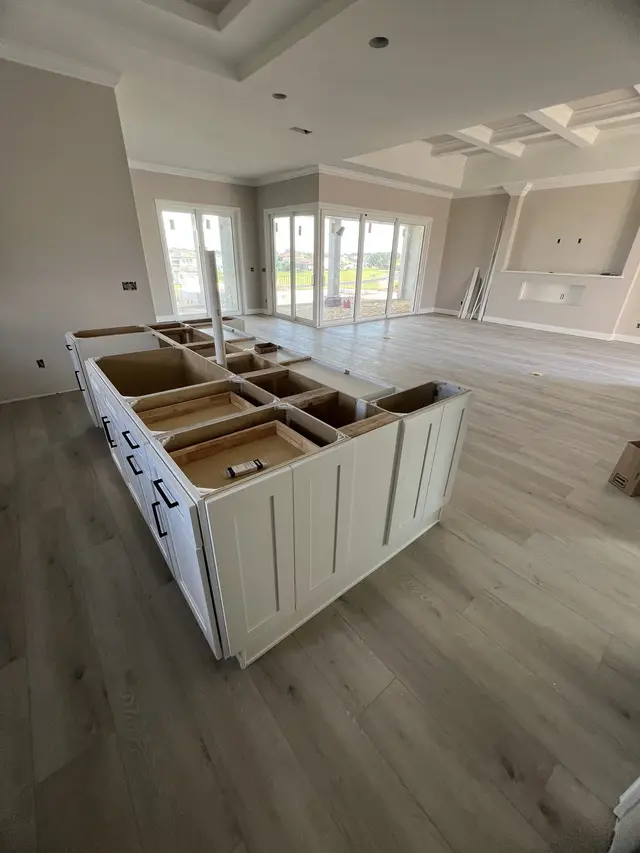 Cabinet run installed and countertop-ready in a Tampa kitchen